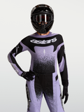 Alpinestars Stella Techstar Swan trøje, motocrosstrøje til damer, lilla og sort, tekstil racerpasform på model
