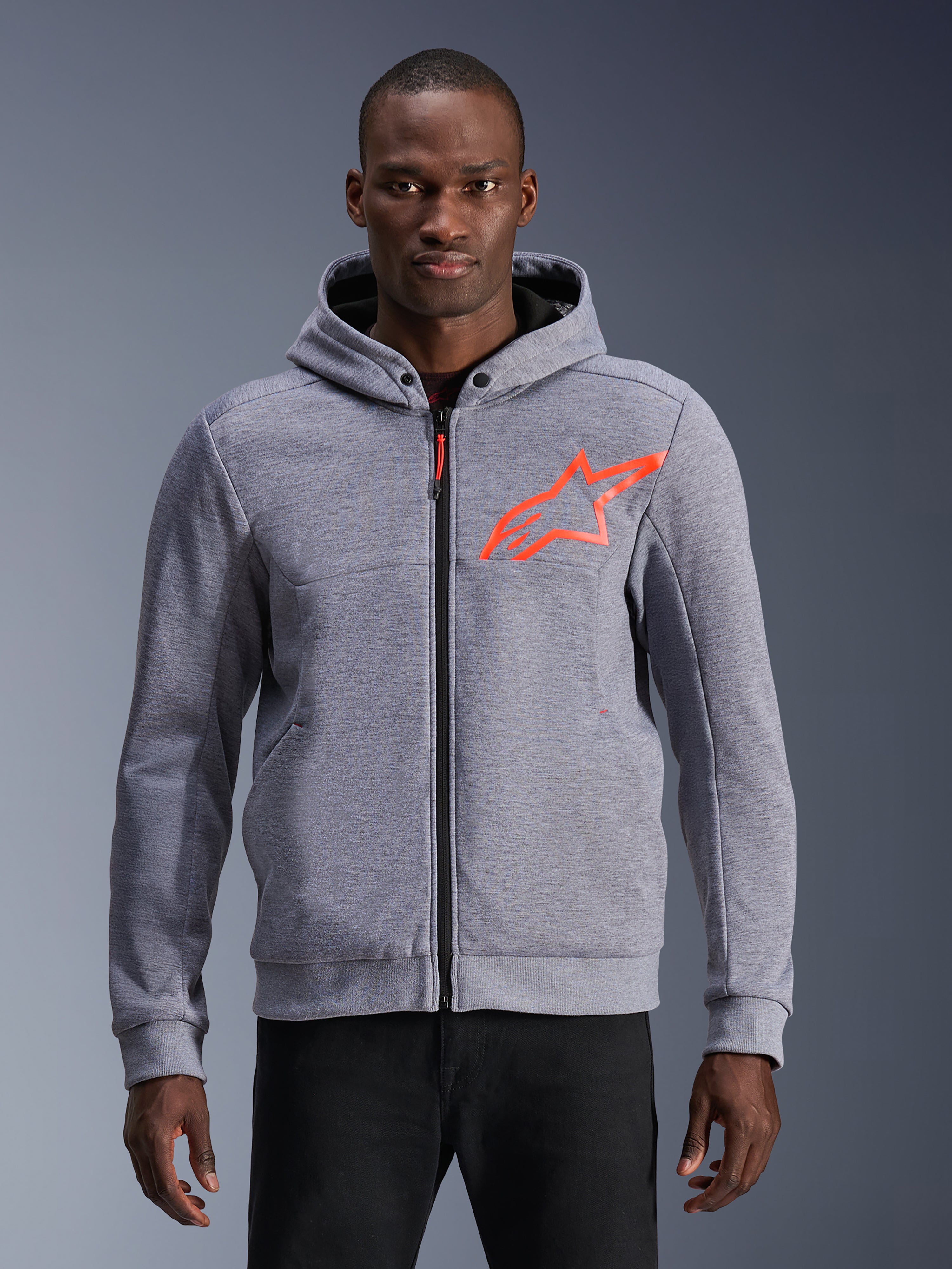 Chrome V2 Sport - Gray Motorcycle Hoodie | Alpinestars®