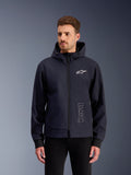 Alpinestars Radium Tech hættetrøje, sort vindtæt motorcykeljakke til mænd, let 3L tech shell, CE-certificeret.