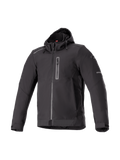 Alpinestars Neo vandtæt hættetrøje, sort urban motorcykeljakke til herrer i vandtæt softshell, Tech-Air Ready-design.