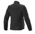 Alpinestars Women's Banshee Fleece, Women's Motorcycle Jacket, Black, rear view, casual fleece construction with ribbed elbow panels and bottom hem, anatomically profiled design