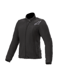 Alpinestars Banshee Fleece, sort urban damemotorcykeljakke med Nucleon Flex Plus beskyttelse og Kevlar.