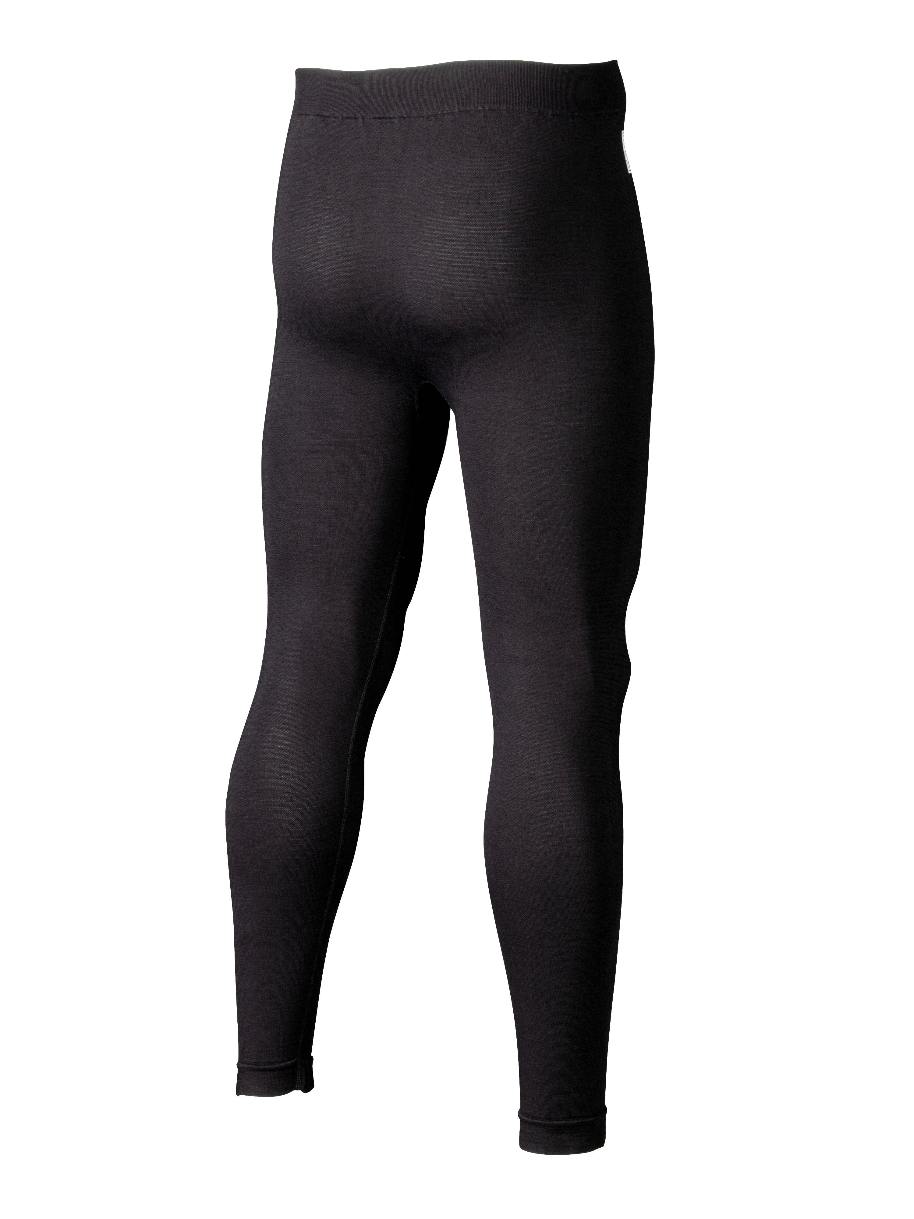 Alpinestars ZX Evo V3 underdel, auto racing base layer-bukser, sort, 3/4 visning bagfra viser tætsiddende flammehæmmende leggings, jacquard mesh-konstruktion for åndbarhed til motorsport