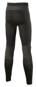 Alpinestars ZX Evo V2 underdel, racing-basislagsbukser, sort og grå, set bagfra med sømløs teknisk strikkonstruktion og mørkere paneler på sædet og læggene, flammehæmmende motorsportundertøj.