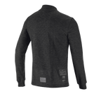 Alpinestars Race V3 langærmet top, set bagfra, sort flammehæmmende basislag, tekstureret strikdesign, lange ærmer med ribbede manchetter, FIA-homologeringsmærkater på den nederste del af ryggen.