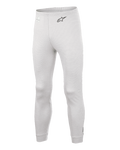 Alpinestars Race V3 Underdel, basislagsbukser til motorsport, hvid, tekstureret flammehæmmende materiale, sort A-star-logo på hoften, ribbede manchetter ved ankler og talje, letvægts teknisk underlag