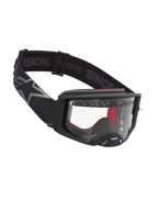 Alpinestars Supertech Dura Air Fluid goggles, professionelle motocross-goggles i sort og sølv med klar polycarbonatlinse.