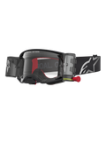 Alpinestars Supertech Firma Roll Off Goggles, motocross-goggles, sort og sølv, klar linse og integreret roll off-system.