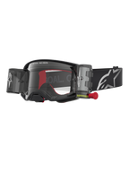 Alpinestars Supertech Firma Roll Off Goggles, motocross-goggles, sort og sølv, klar linse og integreret roll off-system.