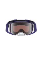 Alpinestars Supertech Atrox motocross-goggles, mørkeblå og hvid med spejlsølv linse, professionel racing optik