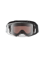 Alpinestars Supertech Hiten Goggles, motocrossgoggles til off-road kørsel, hvid og sort mønstret ramme med sølv spejllinse
