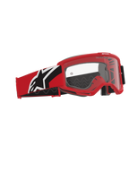 Alpinestars Vision Goggles OTG, motocross-goggles, rød, sort og hvid, klar polycarbonat-linse, ramme med dyb volumen designet til briller med styrke, rød og sort strop med hvidt Alpinestars-logo