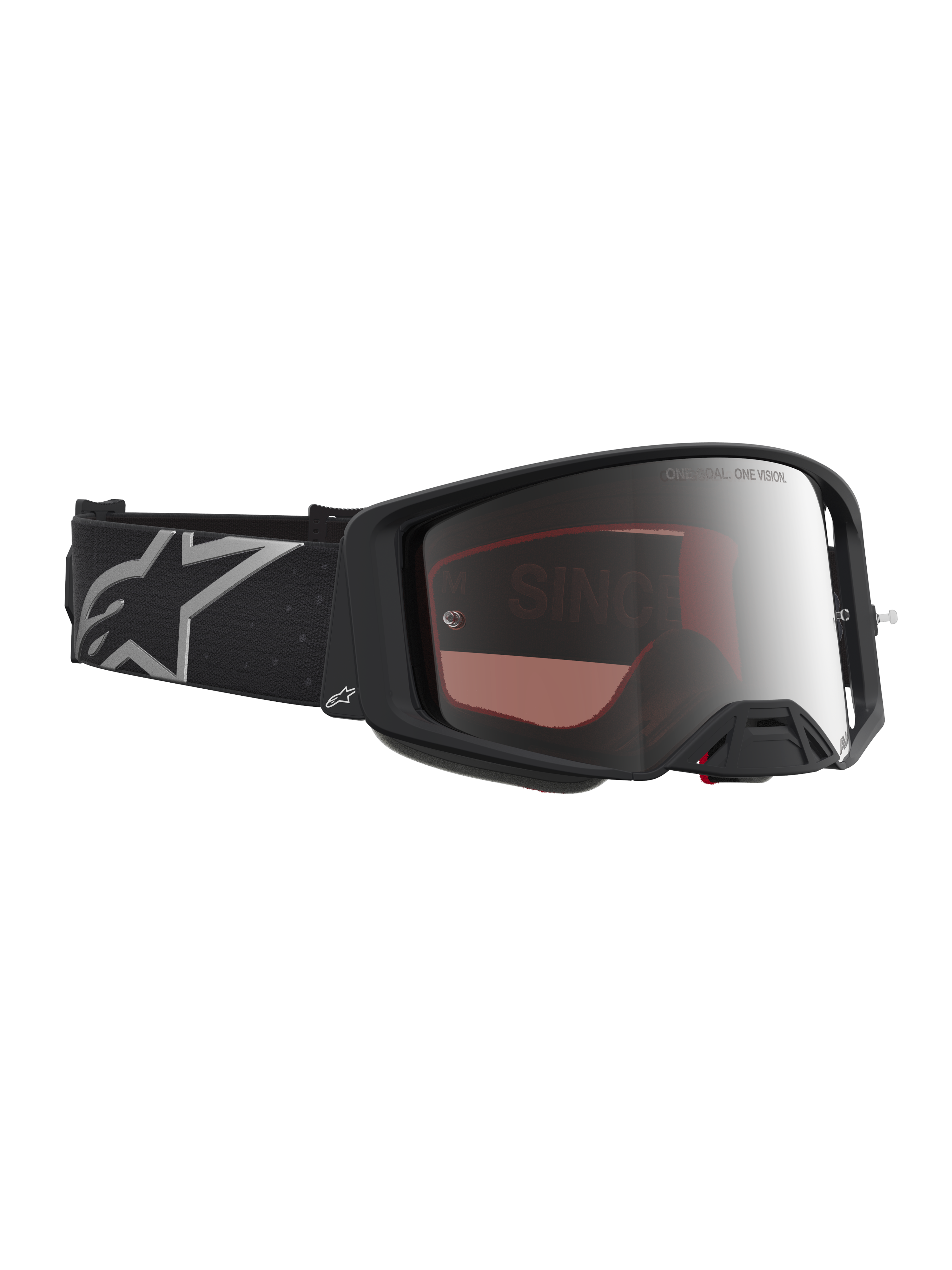 Alpinestars Supertech Vesta Goggles, Motocross racing eyewear, Black and Silver Mirror, for high-definition vision.