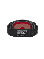 Alpinestars Supertech Vesta Goggles, black motocross racing eyewear with silver mirror lens and wide adjustable strap.