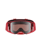 Alpinestars Supertech Vesta Goggles, motocrossgoggles til off-road racing, rød fluo med sølv spejllinse og krystalklart syn.