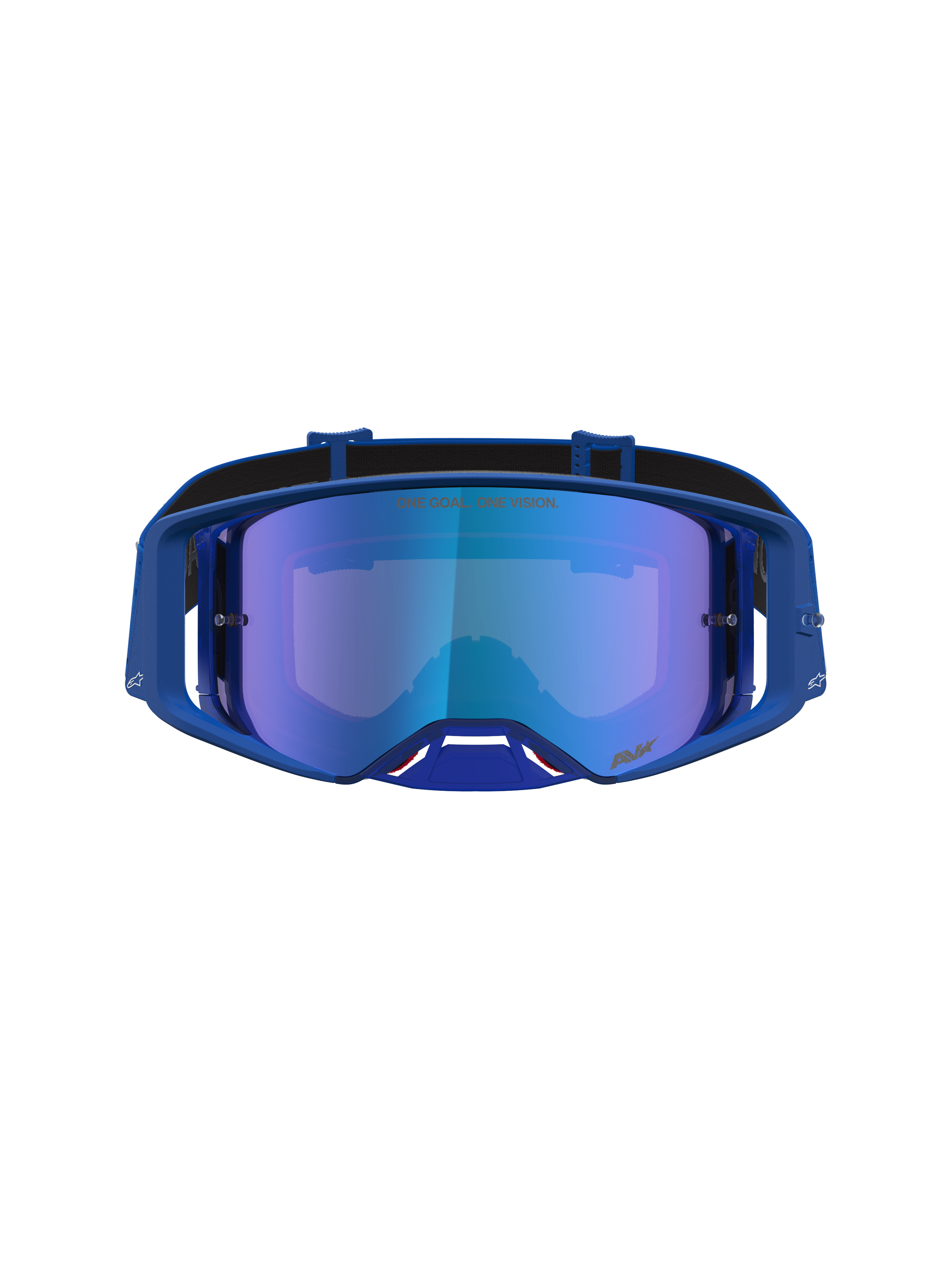 Alpinestars Supertech Vesta goggles, blå motocrossgoggles med blå spejllinse og ergonomisk ramme til off-road racing