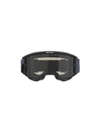 Alpinestars Vision Sand Goggles, motocross-briller, sort og grå med mørk røgfarvet linse, med 'ONE GOAL. ONE VISION.'-slogan på linsen, bred vævet rem, designet til beskyttelse mod støv og sand under off-road-forhold.