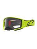 Alpinestars Supertech Vesta Goggles, motocrossgoggles til professionel racing, neon-gul og sort med klar linse, avanceret ventilation og krystalklart udsyn.