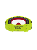 Alpinestars Supertech Vesta Motocross Goggles, Yellow Fluo and Black with red foam and branded motto strap.