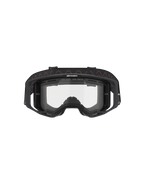 Alpinestars Vision 8 Corp Goggles - Dual Pane, motocross-briller, sort ramme med klar dual-pane linse, set forfra med outriggers og "ONE GOAL. ONE VISION."-branding, teknisk øjenbeskyttelse til terrænkørsel