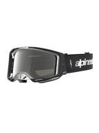 Alpinestars Vision 8 Amber Spejl Goggles, motocrossbriller, sort og sølv, fleksibel A-FLEX ramme og spejllinse.