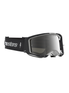 Alpinestars Vision 8 Amber Spejl Goggles, motocross goggles, sort og sølv, fleksibel A-FLEX ramme og anti-dug spejllinse