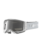 Alpinestars Vision 8 Amber Goggles, hvide og sølv motocross-goggles med sølv spejllinse og anti-dug teknologi