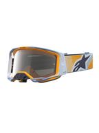 Alpinestars Vision 8 Maven Goggles, motocrossgoggles, blå og orange, spejlsølv anti-dug linse og RAM-AIR ventilation.