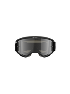 Alpines tars Vis ion 5 Cor p Goggles , motocr oss-brill er, sort med Mirro r Silve r-linse, set forfra med 'O NE GOAL. ONE VI SION.' t ekst og Alpines tars-log o, strøm linet de sign ti l off-ro ad og mo tocros s-løb