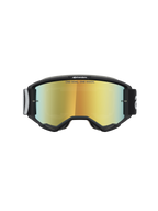 Alpinestars Vision 5 Hone goggles, motocrossbriller, sort med Mirror Gold spejllinse og RAM-AIR ventilationssystem.