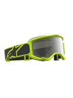 Alpinestars Vision 5 Rora Motocross Goggles in Black and Yellow Fluo featuring a Mirror Silver lens and RAM-AIR ventilation.