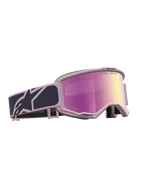 Alpinestars Vision 5 Rora Goggles, Motocross Goggles, Graystone and Old Pink, Pink Mirror Lens, RAM-AIR ventilation.