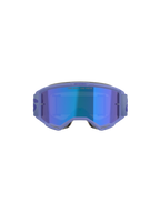 Alpinestars Vision 5 Wordmark goggles, motocross-briller, lilla med blå spejllinse, set forfra med et bredt synsfelt, justerbar rem og markant branding