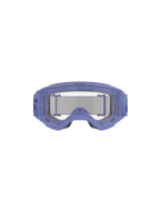 Alpinestars Vision 5 Wordmark Goggles, lilla og klare, med let A-FLEX urethanramme, klar anti-dug polycarbonatlinse med 'ONE GOAL. ONE VISION.' branding, 17 mm flerlags ansigtsskum og lilla vævet rem med markant wordmark-logo, professionel motocross-øjenbeskyttelse
