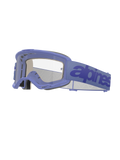 Alpinestars Vision 5 Wordmark beskyttelsesbriller, motocrossbriller, lyslilla stel med klar linse, lilla rem med mørkeblåt logo, ventileret A-FLEX-design, multi-stage ansigtsskum, off-road øjenbeskyttelse