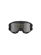 Alpinestars Vision 3 Wordmark Goggles, motocross-briller, Black Mirror Silver, med en elegant sort ramme og sølvspejlet linse, sort vævet rem med hvidt logo, designet til terrænkørsel og øjenbeskyttelse