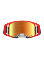 Alpinestars Limited Edition Supertech Fiftyfold Goggles, røde og blå motocrossbriller med røde reflekterende spejllinser.