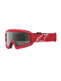 Alpinestars Vision Vesta Goggles Ungdom, motocrossbriller, rød med sølv spejllinse, anti-dug beskyttelse, optimeret til unge kørere og terrænkørsel