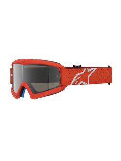 Alpinestars Vision Vesta Goggles Ungdom, motocrossbriller til børn, orange med sølv spejllinse, anti-dug polycarbonatlinse, hvidt Astars-logo på remmen, off-road gear