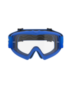 Alpinestars Vision Youth Blaze Goggles, motocross-briller til unge, blå ramme med klar linse, fleksibel blå A-FLEX ramme, antidug-polycarbonatlinse med tear-off stolper, matchende blå vævet rem, designet til unge kørere og off-road racing