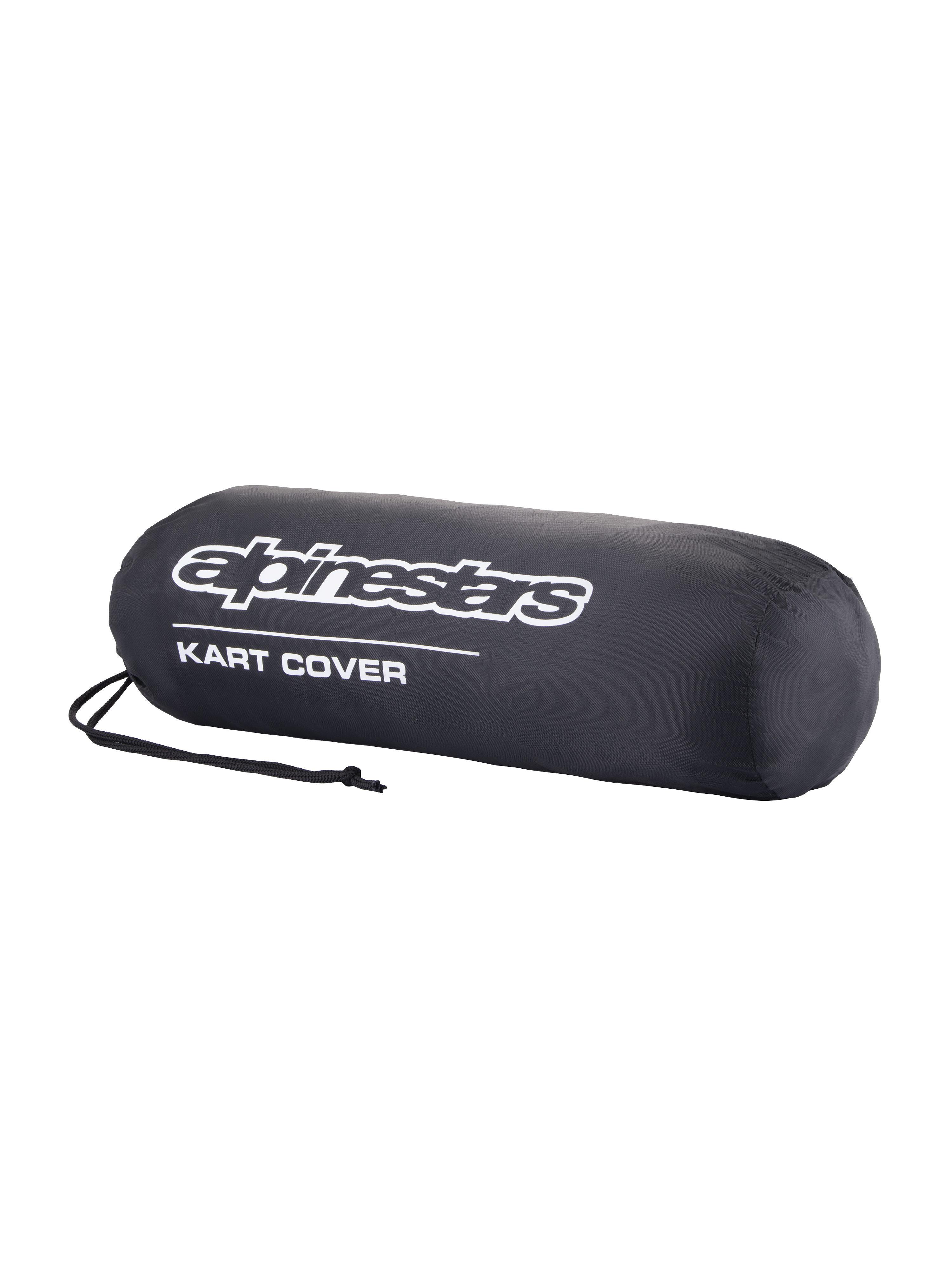 Alpinestars Kart Cover, sort kartoverdækning med struktureret pasform, elastisk kant og snørelukning til beskyttelse mod støv og regn i paddocken
