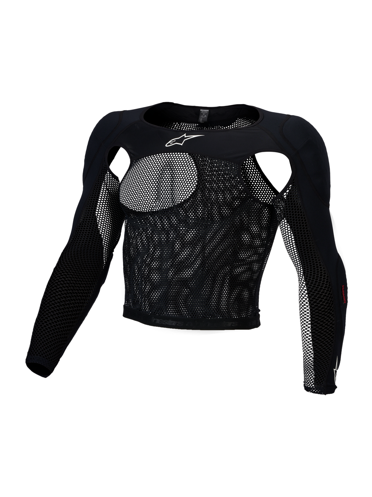 Alpinestars Bionic Race beskyttelsestop, herre-motocrossbeskyttelse, sort åndbart strækmesh med CE-godkendte A-Morph-beskyttere