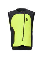 Alpinestars Tech-Air 3 V2 System, motorcykel airbag-vest, neongul og sort, med diagonalt lynlåsdesign, autonomt elektronisk beskyttelsessystem og strømlinet moderne konstruktion til vejbrug