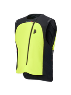 Alpinestars Tech-Air® 3 V2 System, motorcykel airbagvest, sort og neongul, med et iøjnefaldende neongult frontpanel, central lynlås, integreret LED-statusdisplay og Tech-Air branding, letvægts autonom airbagbeskyttelse til vejkørsel