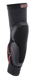 Alpinestars Bionic Flex albuebeskytter, sort og rød, slip-on mesh-ærme med fleksibel honeycomb Nucleon Flex-teknologi, rødt Alpinestars-logo, ergonomisk beskyttelsesudstyr til off-road motorcykel
