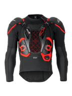 Alpinestars Tech-Air Off-Road System, FIM-homologeret off-road airbag-system, sort og rød, tekstilkonstruktion med integreret Nucleon CELL bryst- og rygbeskyttelse