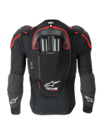 Alpinestars Tech-Air® Off-Road System, off-road motorcykelairbagsystem, set bagfra i sort og rød, med integreret Nucleon CELL-rygbeskytter, rum til væskeblære og CE-certificeret beskyttelse