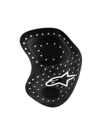 Alpinestars Nucleon Racing Kr-Hr hoftebeskytter, sort, motorcykel racing hoftebeskyttelse med ventilationshuller og hvidt stjernelogo, ergonomisk design med lagdelt konstruktion