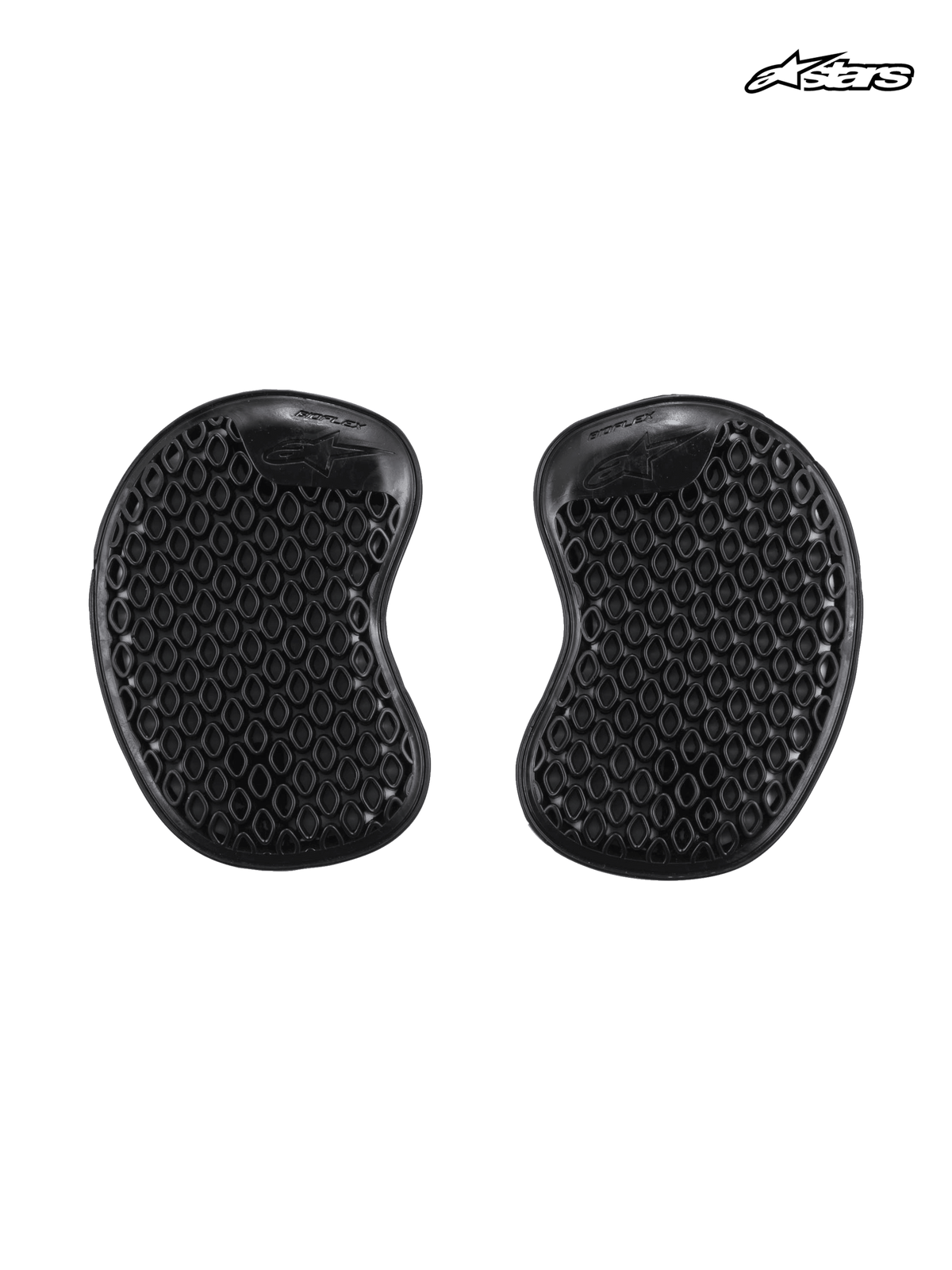 Alpinestars Bioflex hoftebeskyttere, sorte letvægts motorcykelhoftebeskyttere med ventileret cellestruktur og ergonomisk design