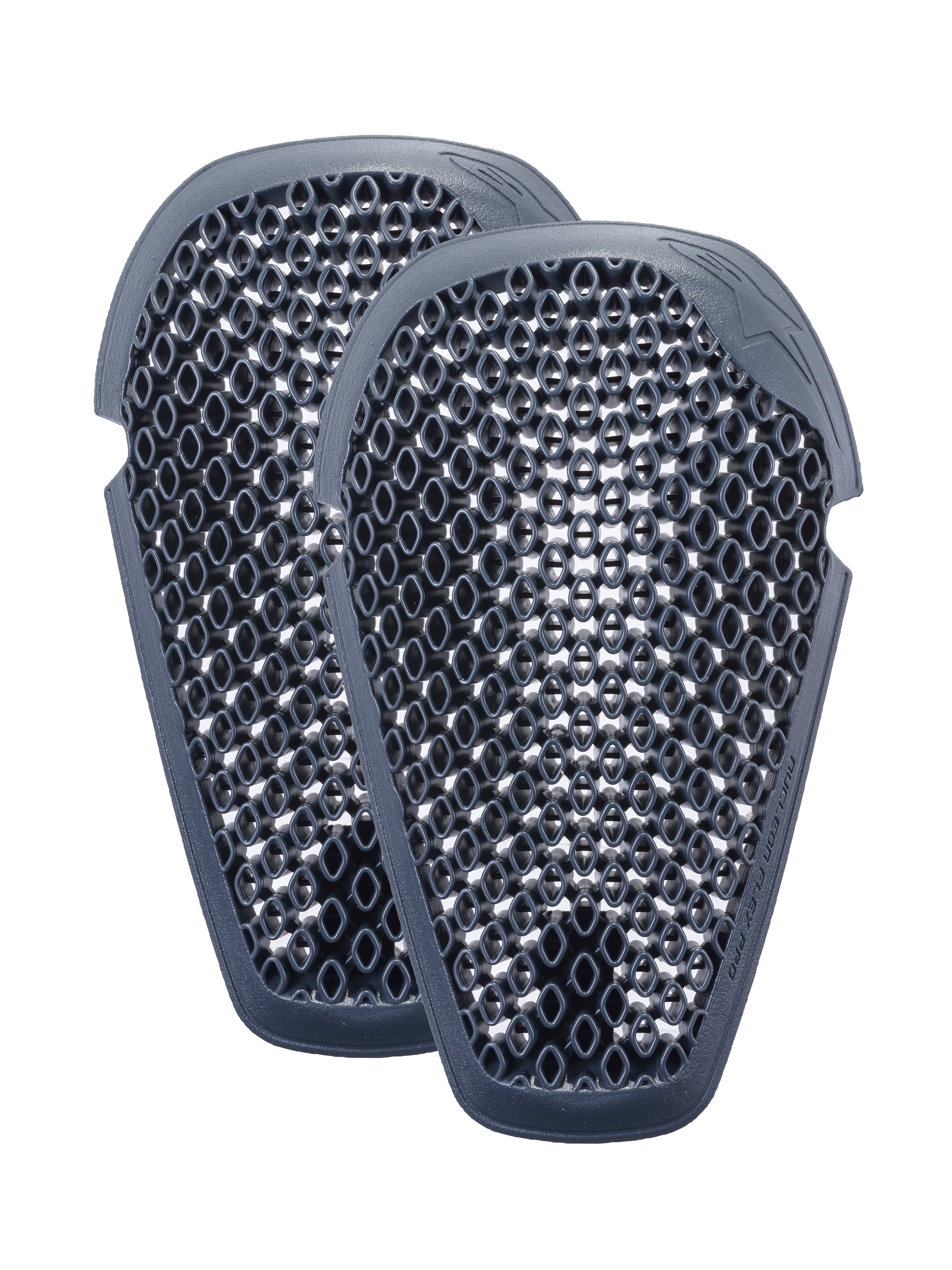 Alpinestars Nucleon Flex Pro knæbeskyttere, antracitgrå, et par ergonomiske motorcykel-beskyttelsesindlæg med en ventileret honeycomb-struktur for luftgennemstrømning og letvægtsbeskyttelse mod stød